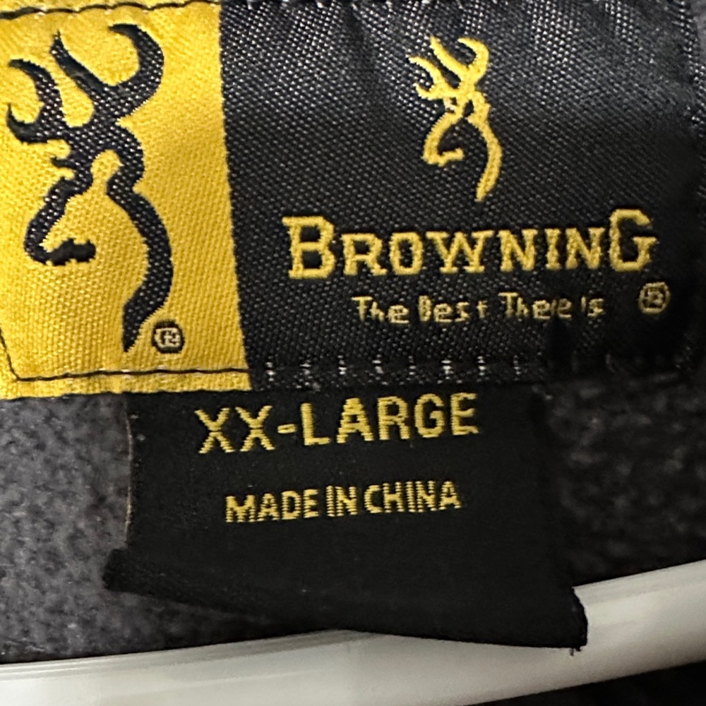 Browning Black and Gray Hoodie with Red Logo - Picture 2 of 4